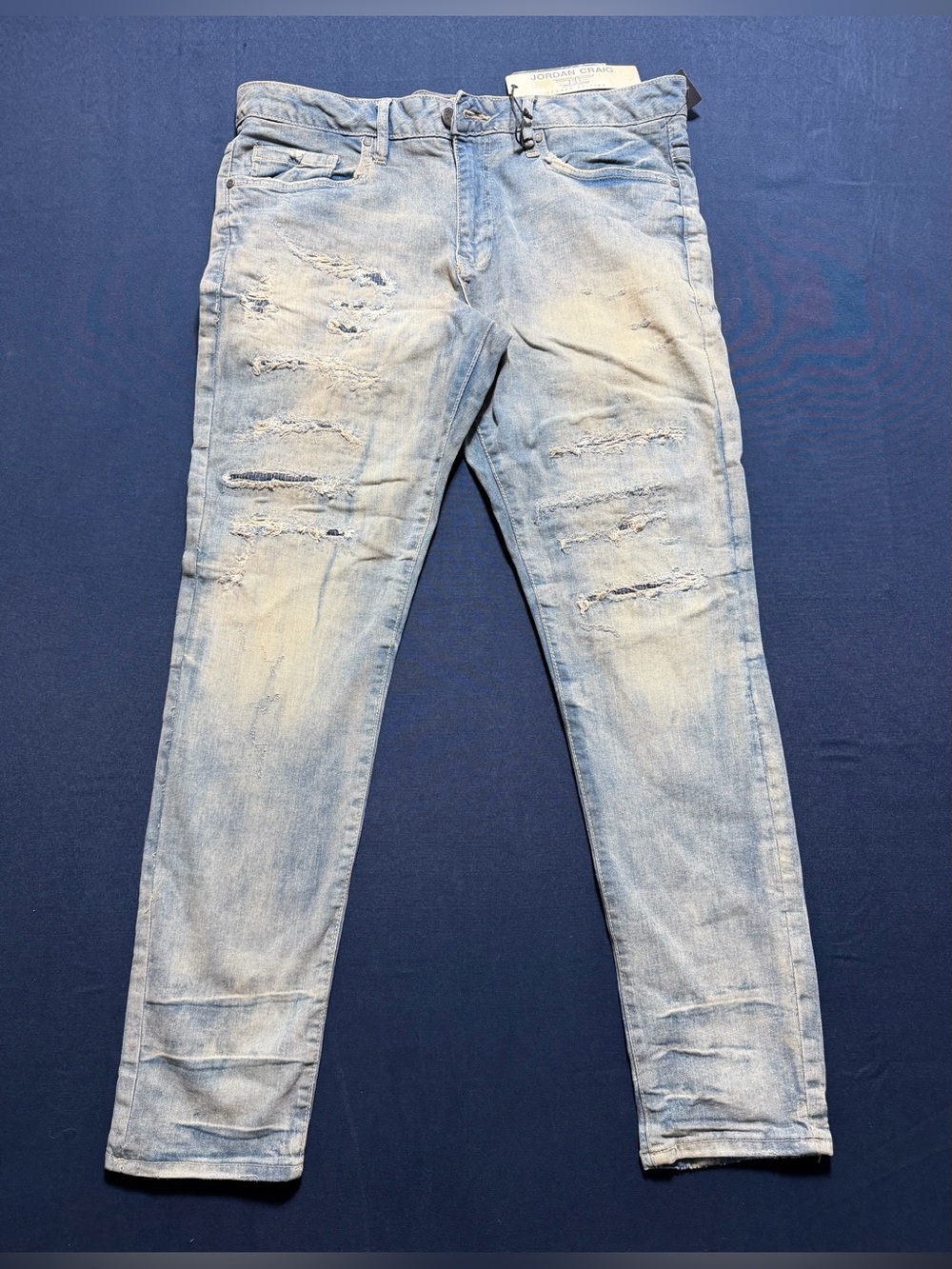 NWT Jordan Craig Cotton Blend Distressed Martin Jeans Size 34x30